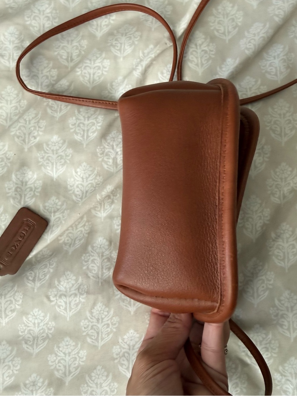 Vintage Coach Everett Bag Mini Crossbody 9934 British Tan Leather Archival - Picture 6 of 10